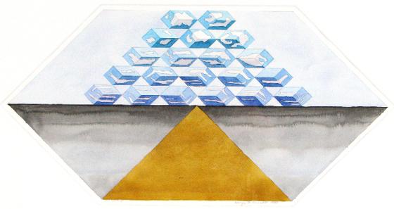 Sky Pyramid, 1989, 10" X 20"
